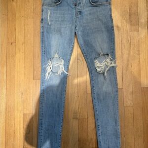 Purple Brand Distressed Blue Men’s Jeans